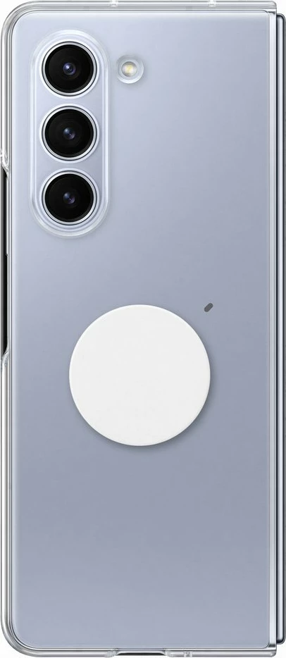 Mbështjellës silikoni Samsung Galaxy Z Fold 5 me mbajtëse gishti, Transparent