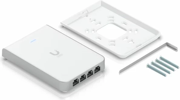 Pikë aksesi wireless Ubiquiti UniFi6 U6-IW Wi‑Fi 6 4x4 MIMO PoE, In-Wall, e bardhë