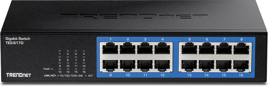Switch TRENDnet TEG-S17D, 16-Port Gigabit Desktop, i zi