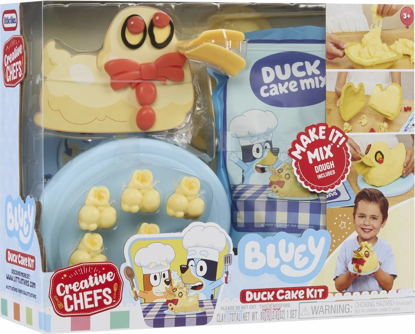 Set tortë me plastelinë Bluey 'Duck', Little Tikes, 643453-EUC, 15 aksesorë, 3+ vjeç, set