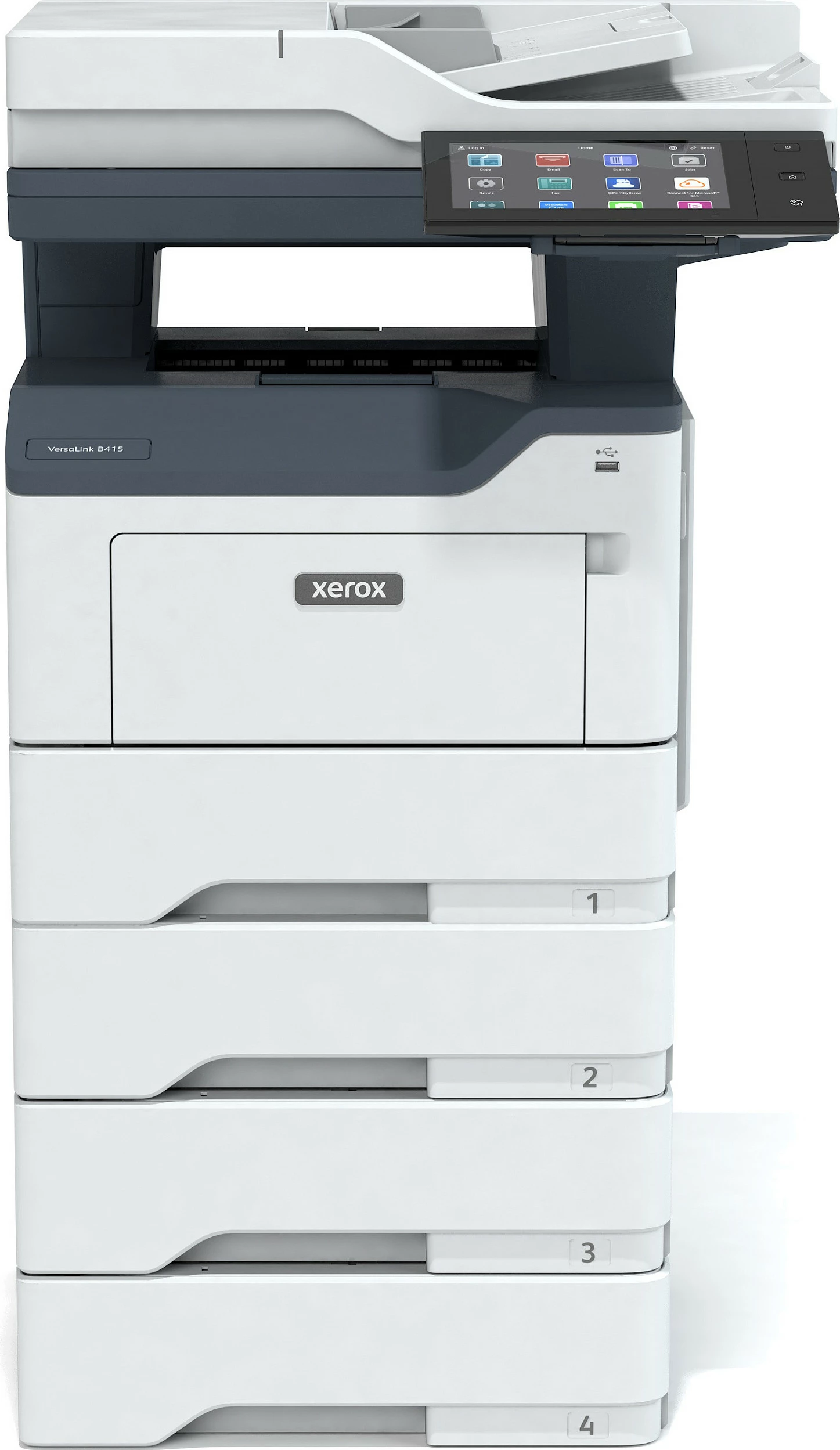 Printer multifunksional Xerox VersaLink B415DN, mono, USB/LAN, skanim/kopje/faks, duplex, gri/kaltër