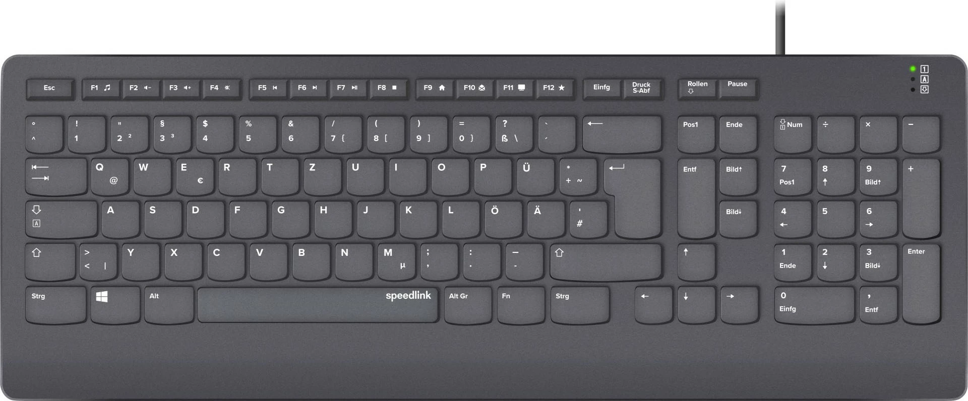 Tastierë Speedlink SL-640009-BK, Full-size, USB, QWERTZ, e zezë