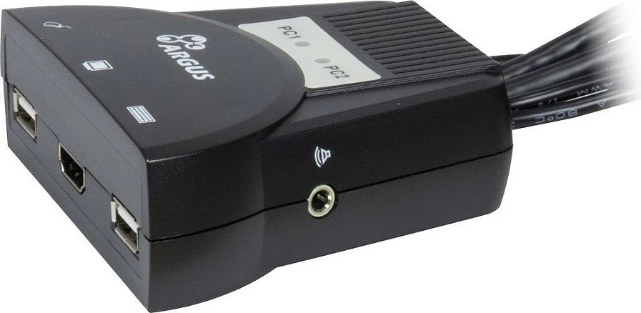 KVM Switch Inter-Tech LS-21HA, HDMI, 2-Port, USB