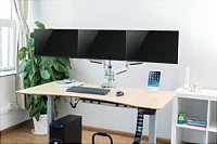 Mbajtëse trefishe monitori LogiLink, 13"-32", alumin, 2x krah me sustë gazi, ngjyrë argjendi