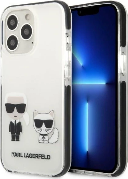 Mbështjellës Karl Lagerfeld KLHCP13XTPEKCW për iPhone 13 Pro Max 6.7", Hardcase, Bardhë