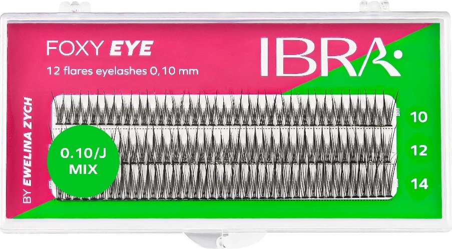 Kllasterë për qerpikë Ibra Foxy Eye, 120 copë, e zezë