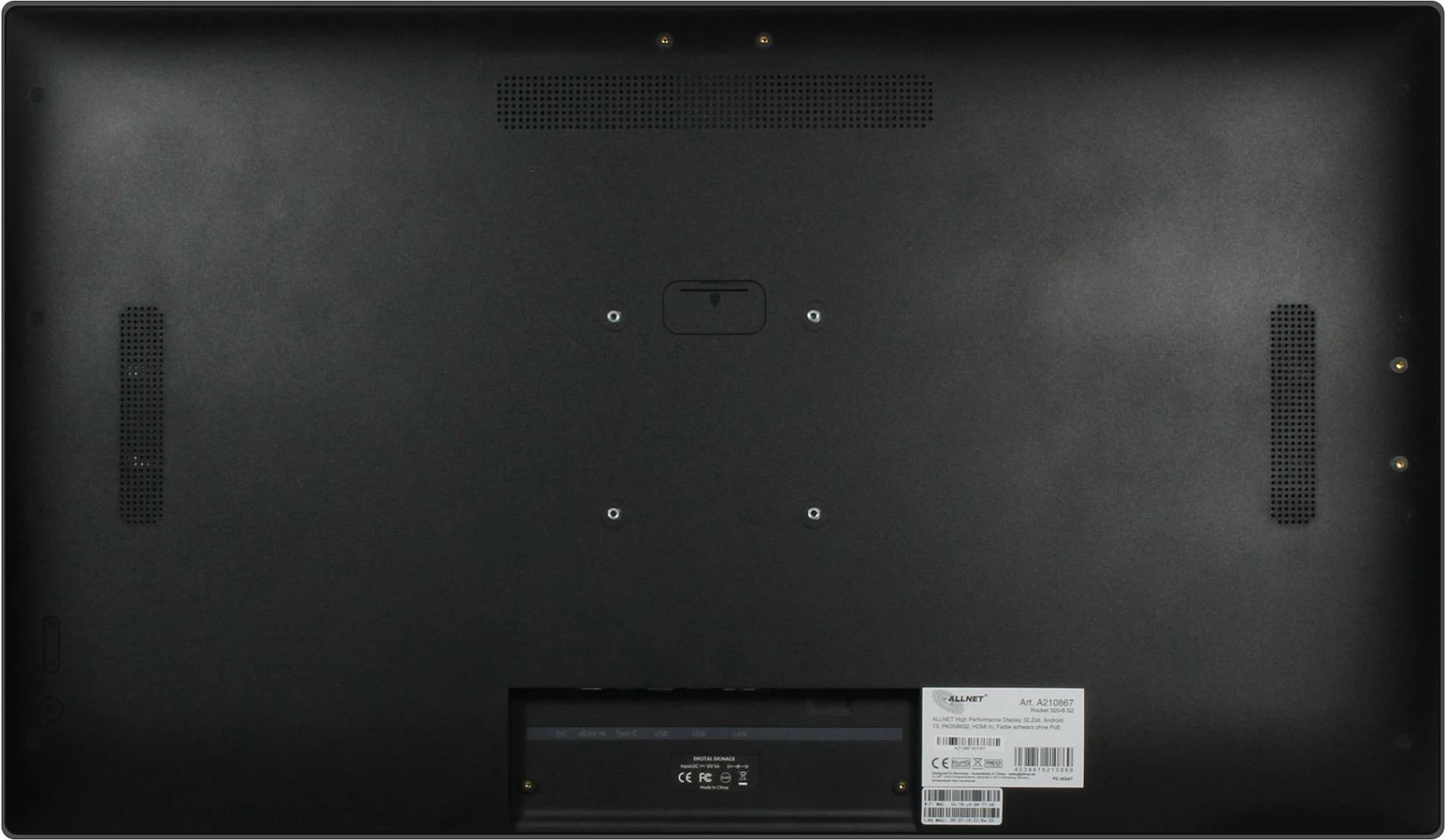 Tablet ALLNET High Performance Display 32 inç, Android 12, RK3588, HDMI, e zezë