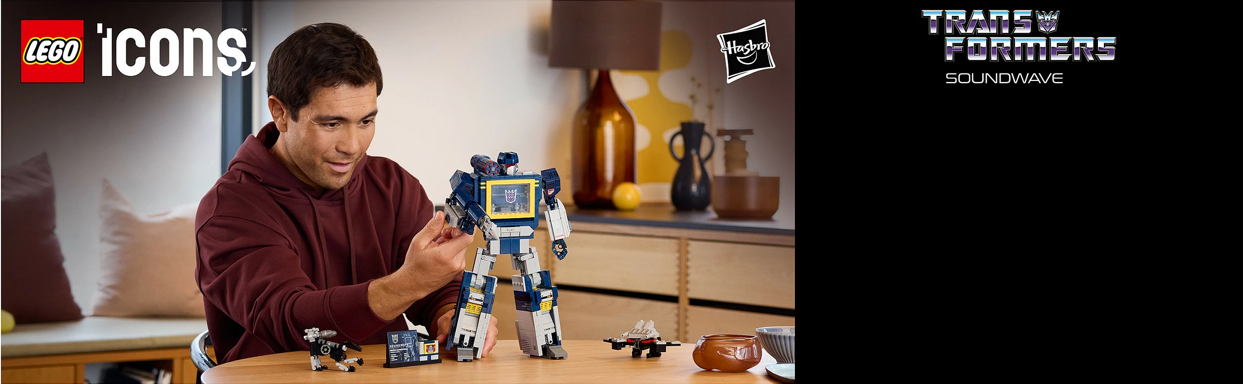 Set ndërtimi LEGO Icons Transformers Soundwave 10358, 1505 pjesë, 18+, multikolor
