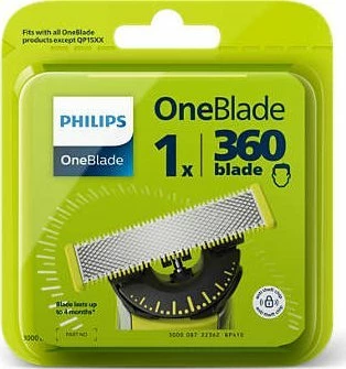 Teh zëvendësues për Makinë rroje Philips OneBlade 360 QP410/50, 1 copë, zi/jeshile