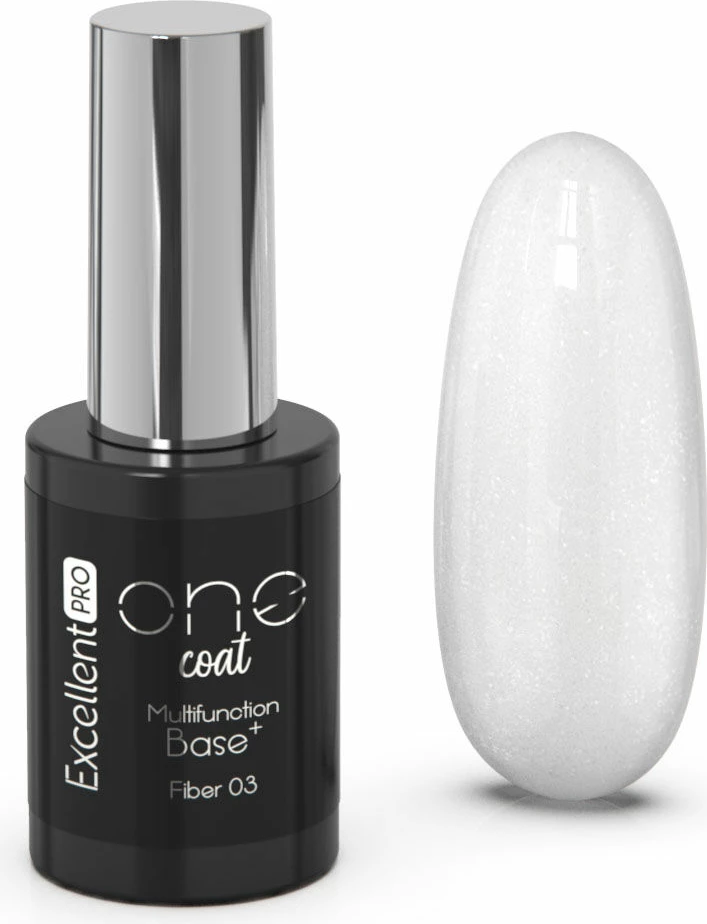 Bazë për thonj për femra Excellent PRO One Coat Multifunction Fiber Base Sparkling Snow, 11g
