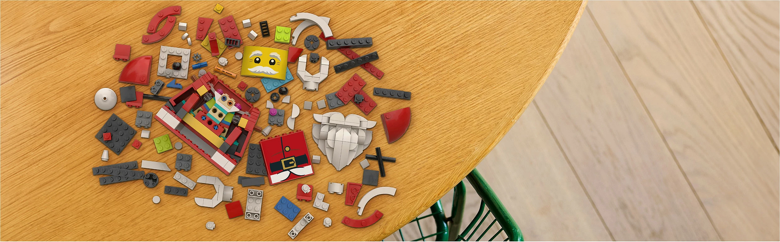 Set LEGO 40820 Minifigurë e madhe Babadimër, 761 copë, 10+, kuqe/bardhë