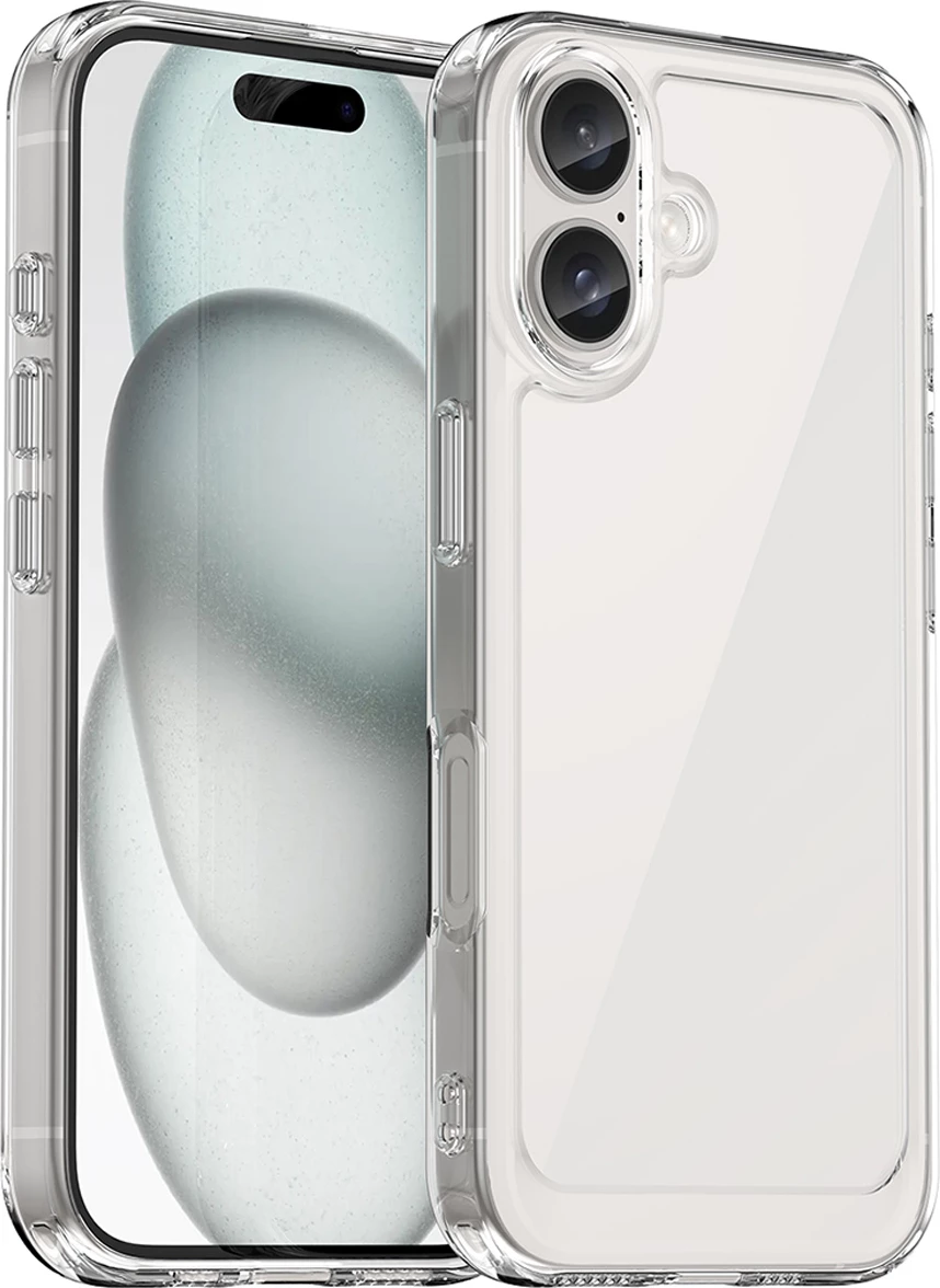 Mbështjellës Hurtel Outer Space Case për iPhone 16 Plus, transparent