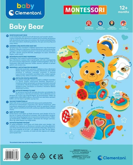 Lodër edukative Clementoni Baby 17872, shumëngjyrëshe