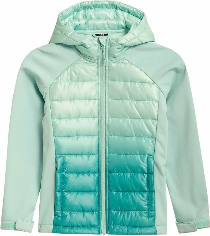 Xhaketë softshell për vajza 4F, e gjelbër