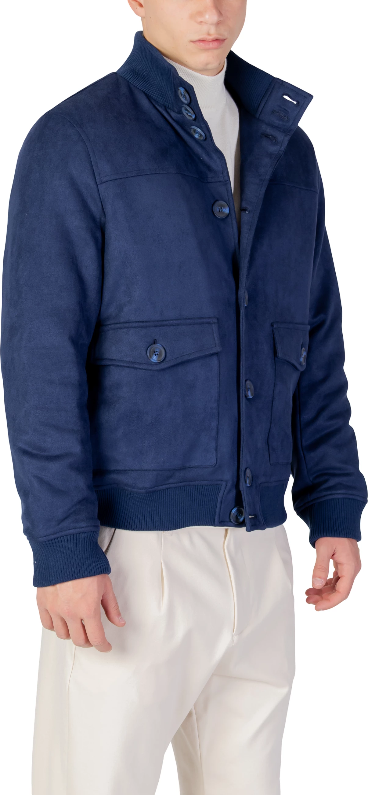 Jakne për meshkuj YOS Giubbino Suede 2751, blu e çelët [Madhësia: XL]