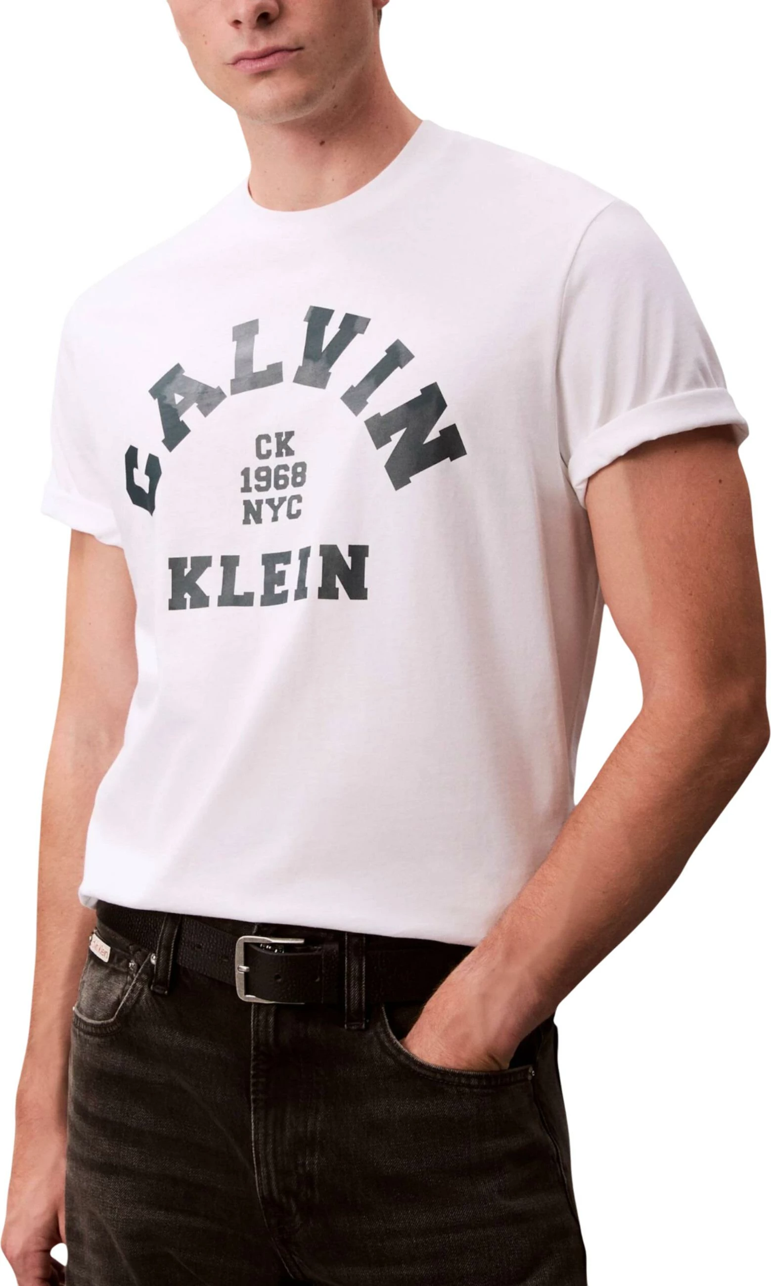 Maicë për meshkuj Calvin Klein Jeans LV04RE810G, e bardhë