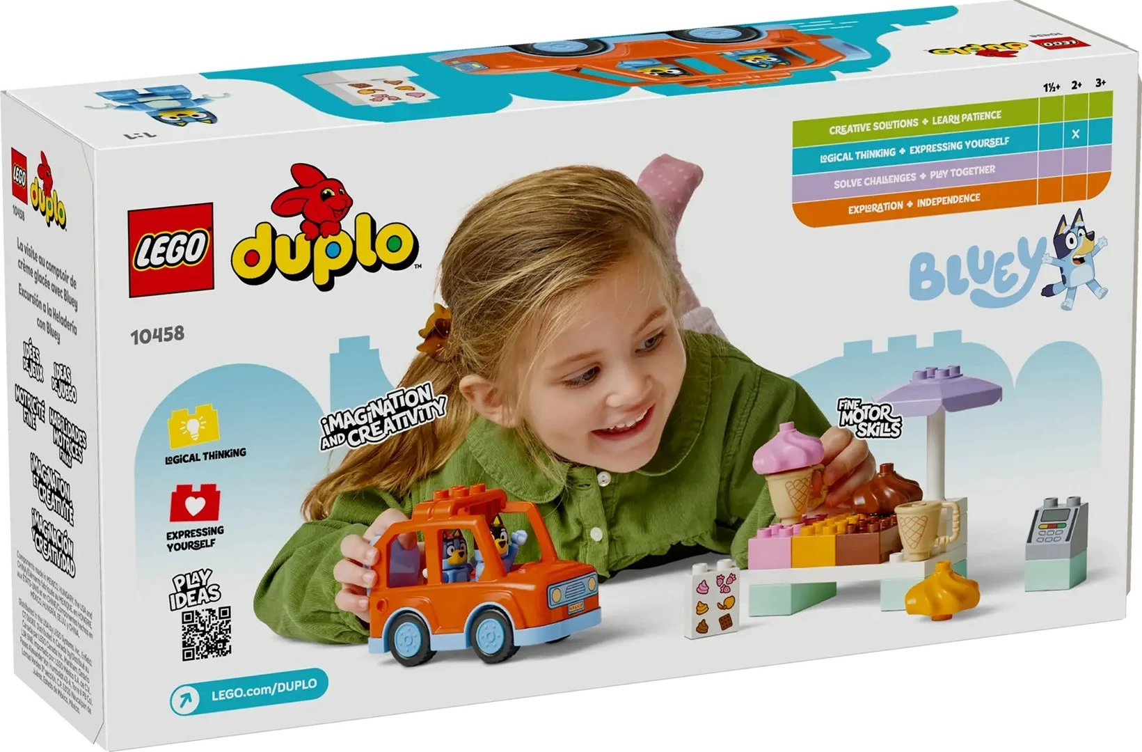 Set lodrash LEGO Duplo Bluey 10458, 22 pjesë, për fëmijë 2+ vjeç