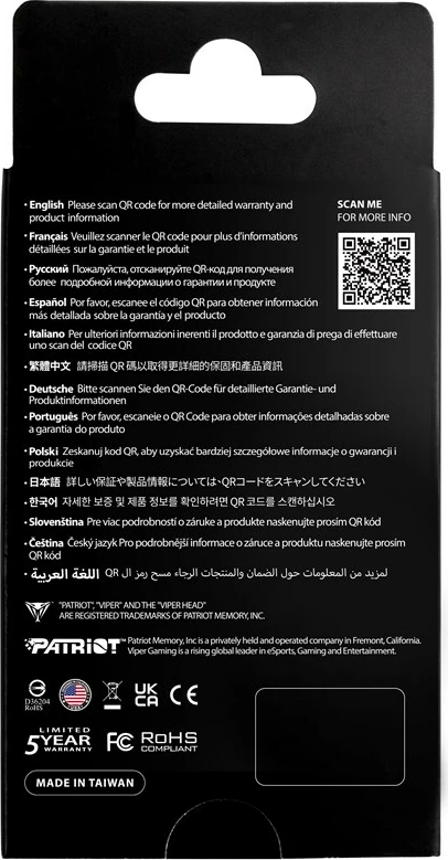 SSD Patriot Viper PV593, M.2 PCI-E Gen5 x4 NVMe2, 4TB, i zi