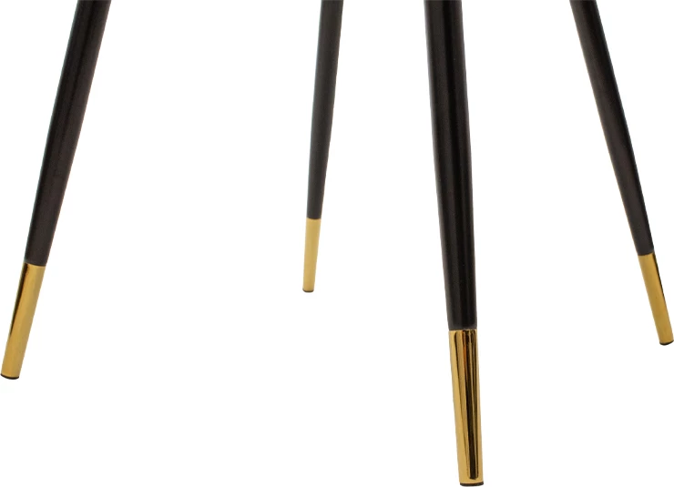 Karrige Giselle kadife e zezë, këmbë e zezë-ari