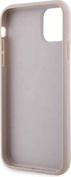Mbështjellës Guess GUHCN61P4TDSCPP për iPhone 11/XR, Crossbody 4G Metal Logo, Rozë me rrip