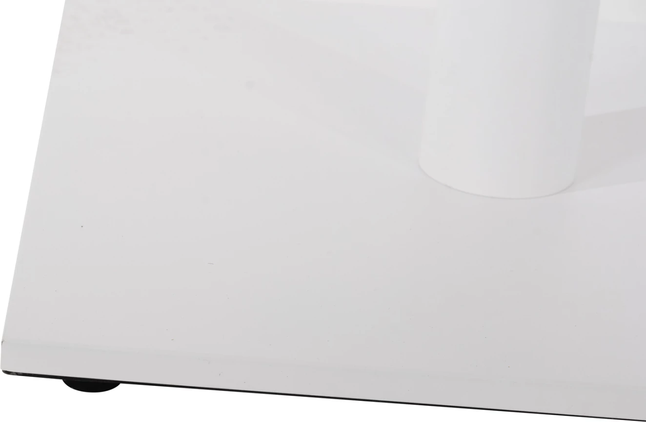 Bazë për tavolinë bari, metalike, ngjyrë e bardhë mat, FH439.02, 45x45x107H cm