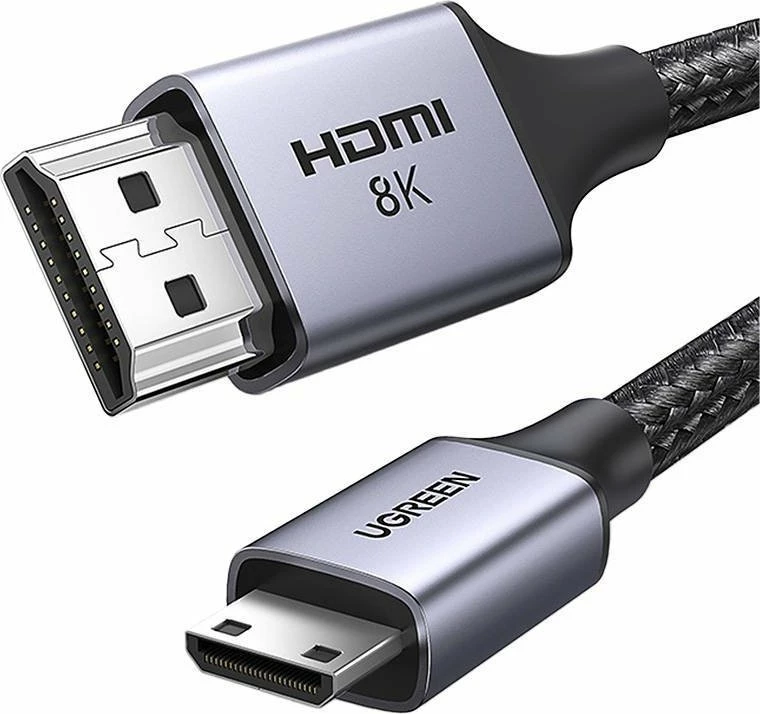 Kabllo Mini HDMI - HDMI Ugreen HD163 (15514) 1m 8K@60Hz HDMI 2.1 48Gbps, e zezë