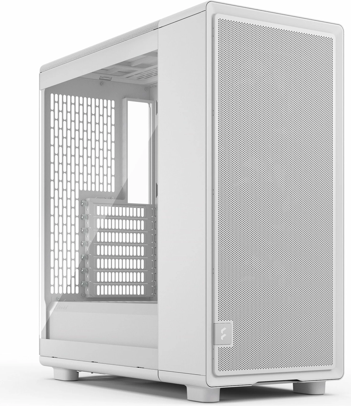 Kasë Fractal Design Epoch TG Clear Tint (FD-C-EPO1A-03), Midi Tower ATX/mATX/Mini-ITX, 3x Momentum 12 fans, e bardhë