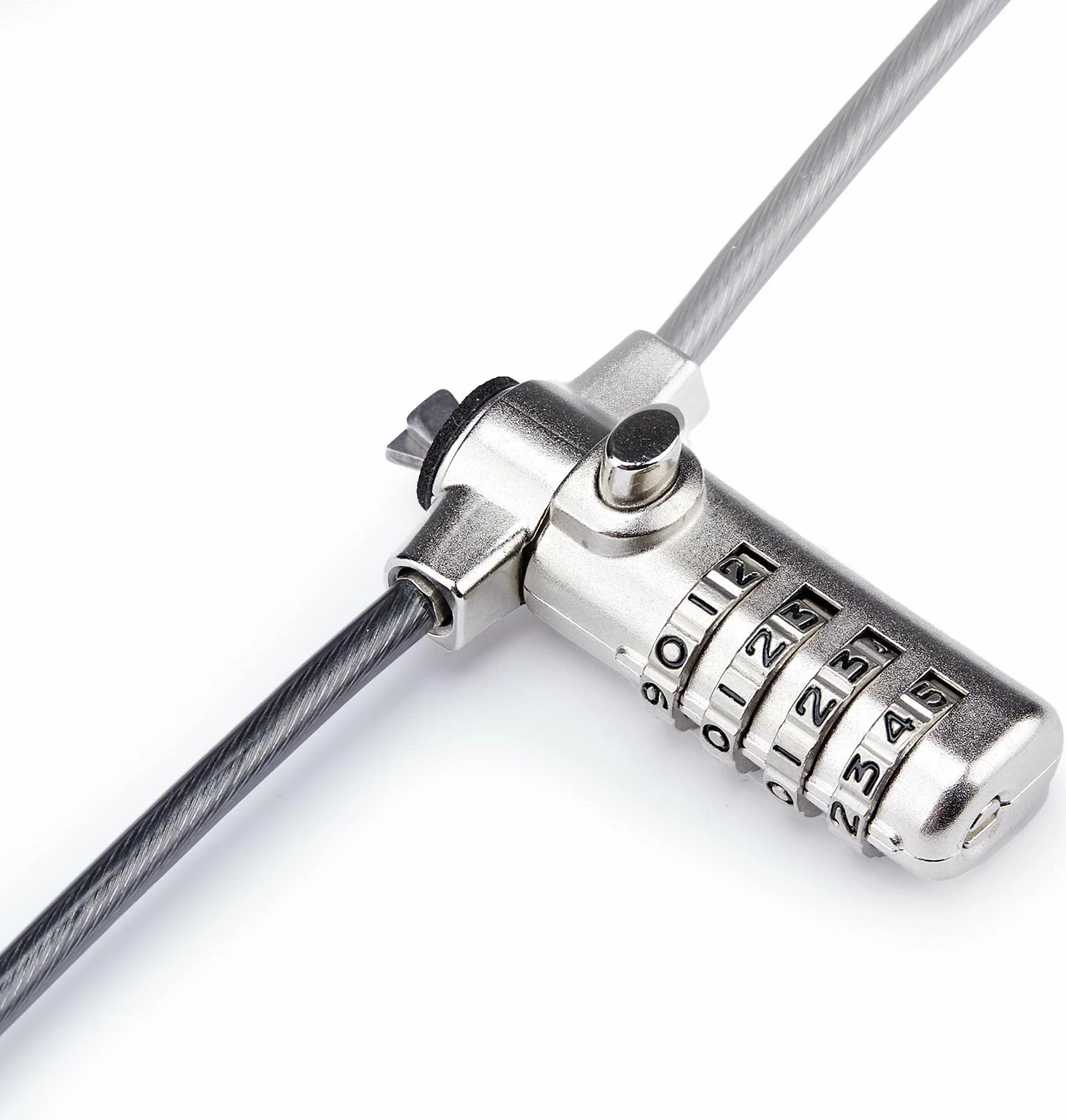 Kablë sigurie StarTech SNANOC4D-LAPTOP-LOCK 1.5 m me kyç kombinimi Kensington Nano, e zezë