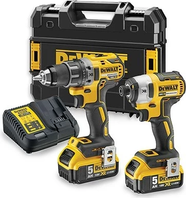 Set kaçavidash me bateri DeWALT DCK268P2T-QW, 18V, 5Ah, 2 copë, zi/verdhe
