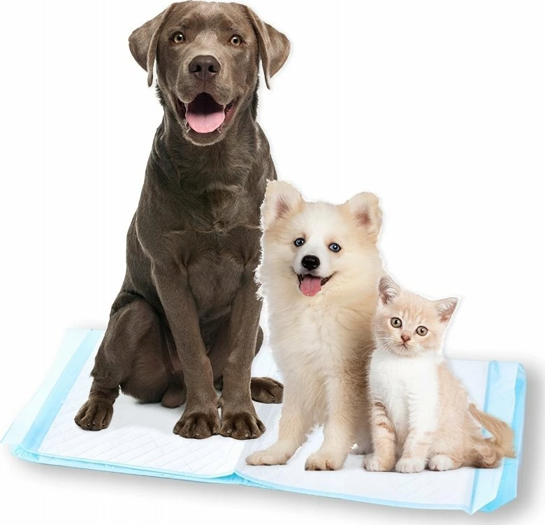 Tapet higjienik për kafshë Bounn 60x90 cm, absorbim deri 600 ml, paketë 50 copë, blu