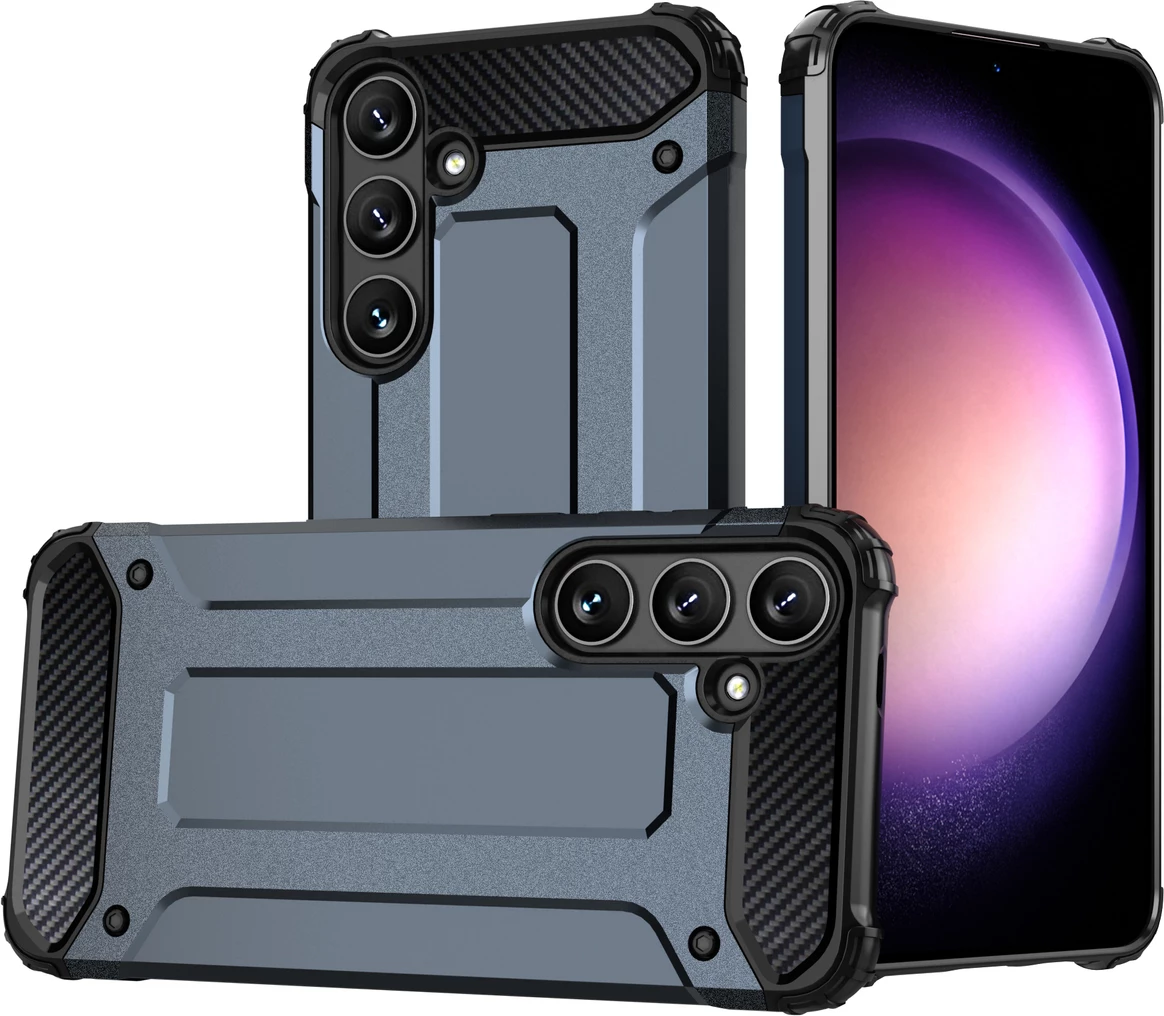 Mbështjellës Hurtel Hybrid Armor për Samsung Galaxy A15, Blu