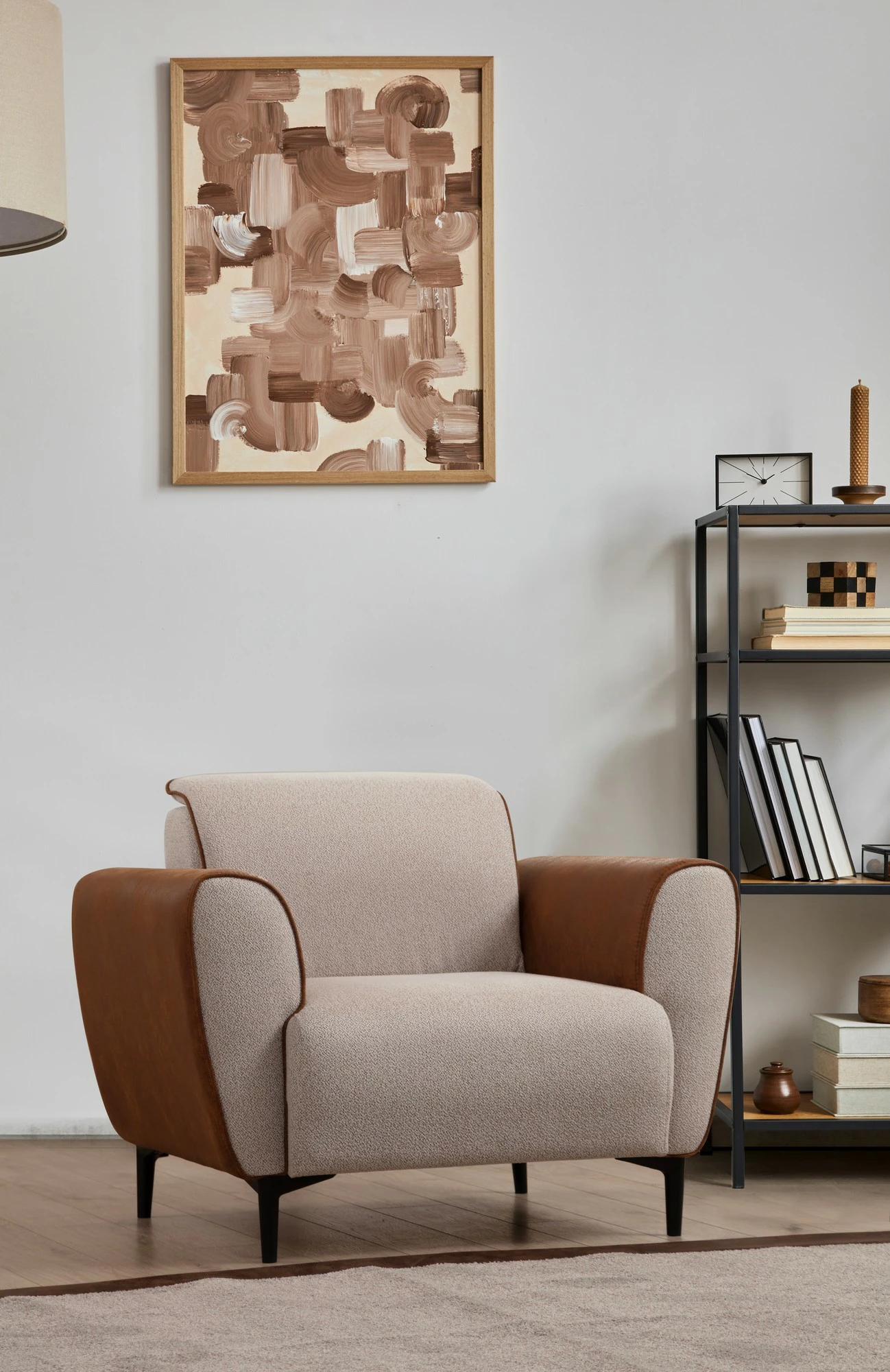 Karrige një vendëshe Atelier del Sofa, bezhë-kanelë