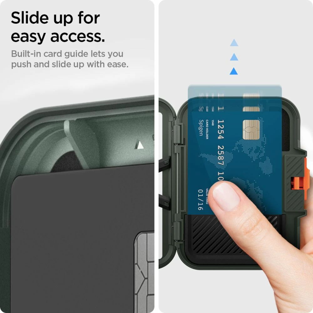 Mbështjellës Spigen Lock Fit MagSafe për karta, i gjelbër