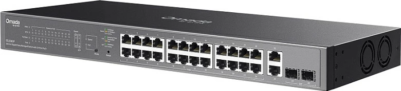 Switch TP-Link Omada ES228GP, 26-port Gigabit PoE, i menaxhueshëm L2, rack