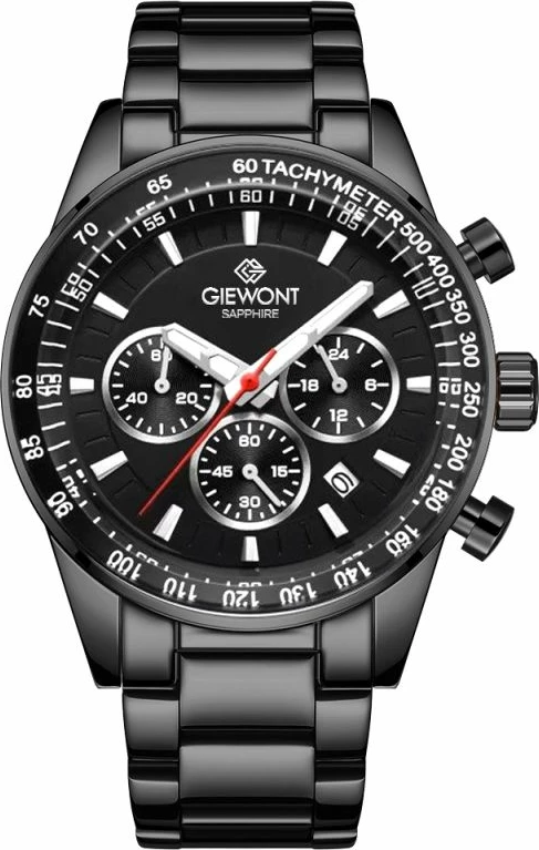 Orë dore meshkuj Giewont GW9140-B2, e zezë