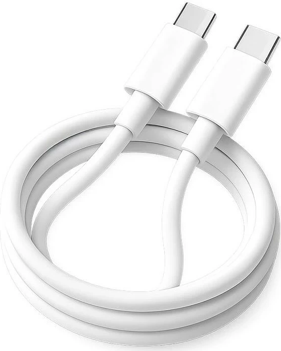 Kabllo Teltech TCA-07 USB-C në USB-C, 1m, 100W PD, 5A, e-marker, e bardhë