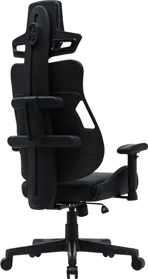 Karrige gaming CANYON Morphos ABCH01, PU lëkurë, mbështetëse krahu 2D, e zezë