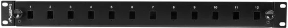 Kasë rrjeti LANBERG 1U 19 inch, 12xSC Simplex / 12xLC Duplex, e zezë