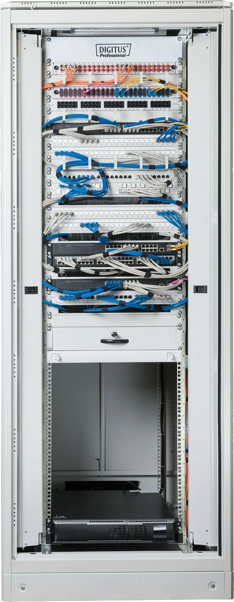 Kasë rrjeti Digitus Unique 47HE 2276x800x800mm, gri