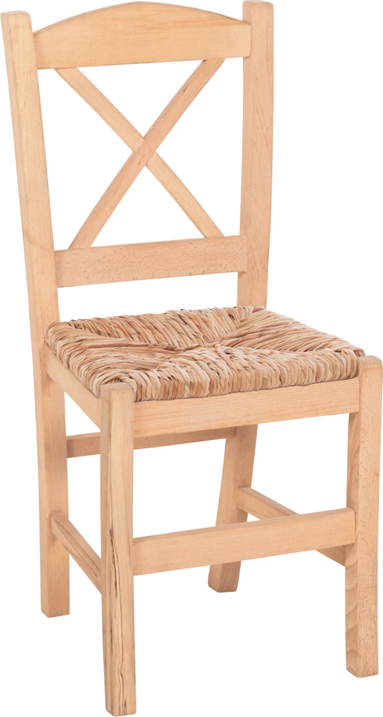 Karrige RIO FH10098 dru ahu i impregnuar, e papikturuar, me ndenjëse prej kallami, 41x40x91H cm