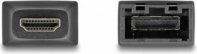 Adapter HDMI DeLOCK HDMI-A mashkull në HDMI-E femër, 4K 60Hz, i zi