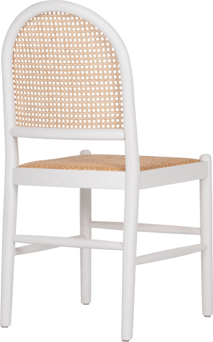 Karrige dru ahu, ngjyrë e bardhë-ratan bezhë, FH9407.03, 43x50x87H cm