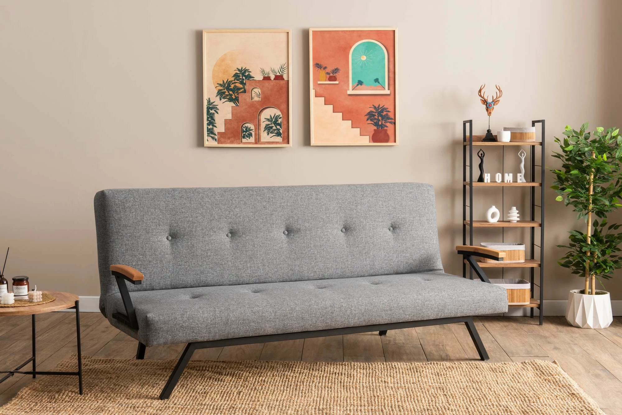 Divan-krevat 3 vendësh, Atelier del Sofa, Zven, gri e çelët