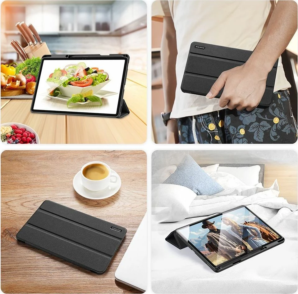Mbështjellës tableti Dux Ducis Domo për Samsung Galaxy Tab S7 FE 5G 12.4 (T730/T736B), i zi