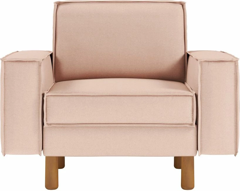 Karrige njëvendëshe Atelier del Sofa, Sparrow 1, salmon, walnut