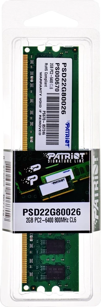 RAM Memorje Patriot Memory 2GB PC2-6400, DDR2 800 MHz