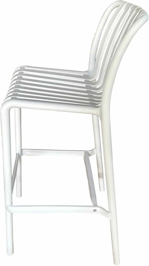 Karrige për bar, ngjyrë e bardhë, 47x38x103.5 cm