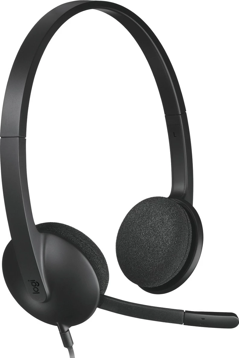 Kufje Logitech H340 USB, me kabllo, për zyrë/qendër thirrjesh, 20 - 20000 Hz, 100 g, të zeza