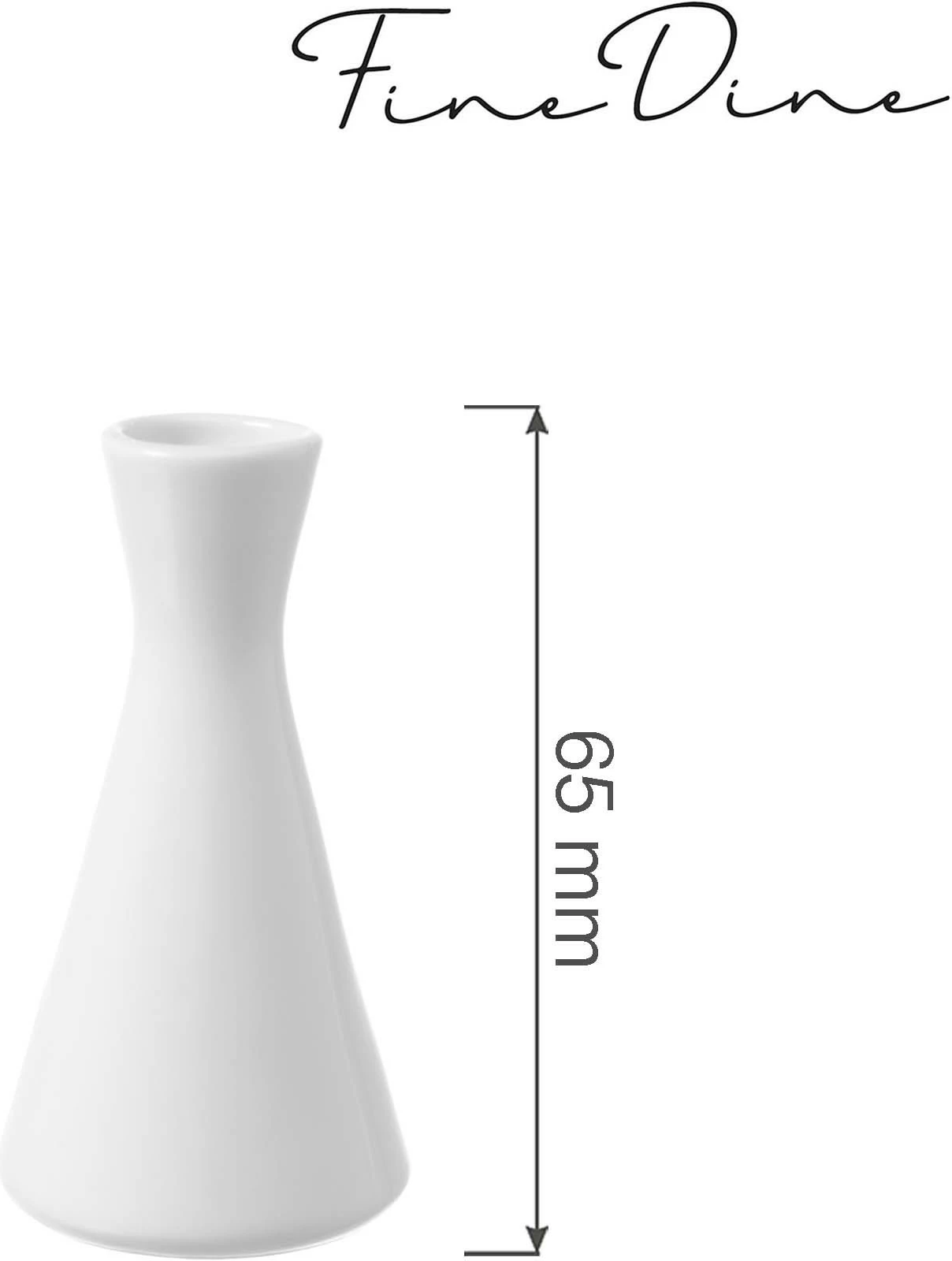 Vazë porcelani Fine Dine Bianco 65x125mm e bardhë, set 6 copë