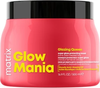 Maskë për flokë të ngjyrosura Matrix Glow Mania për femra 500ml